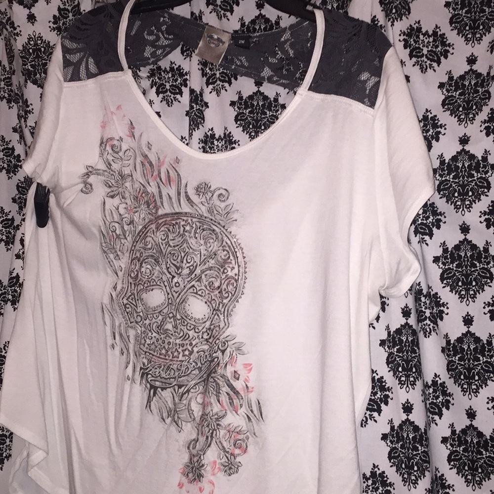 Authentic! Harley sugar skull 💀🔥2xl ladies